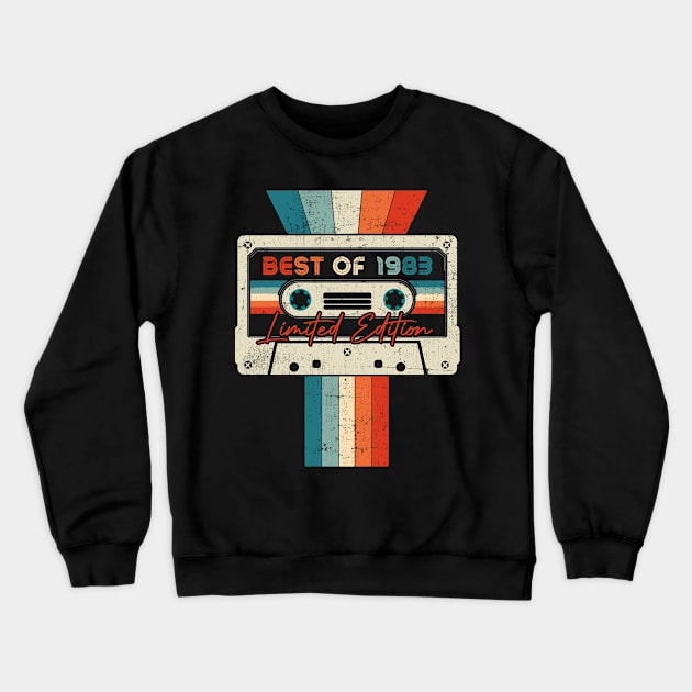 Best Of 1983 Cassette Tape 39 Birthday Gifts 39 Year Old Crewneck Sweatshirt by carpenterfry